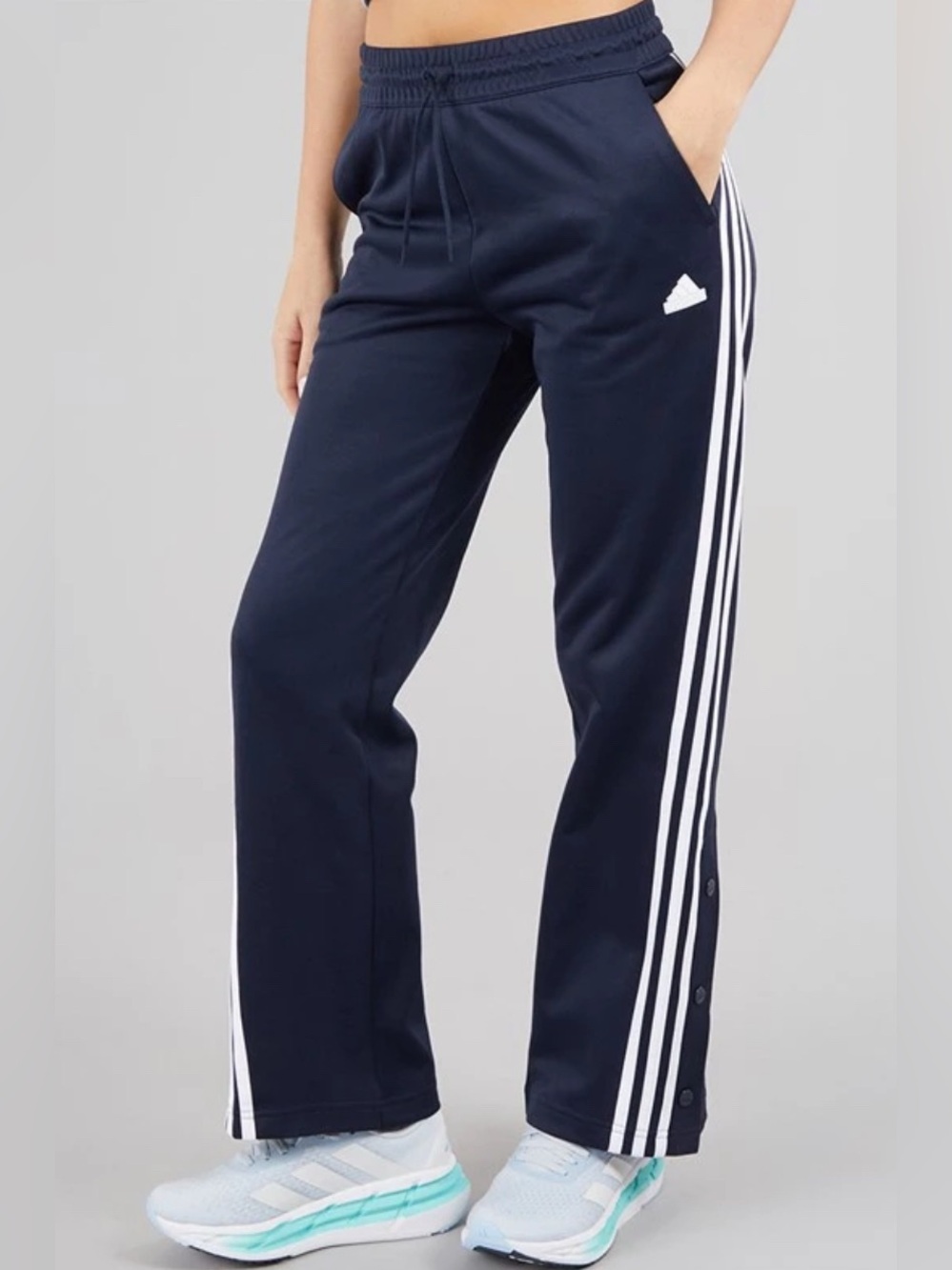 Women's Trousers adidas Iconic Wrapping 3-Stripes Snap Size XS Navy Blue